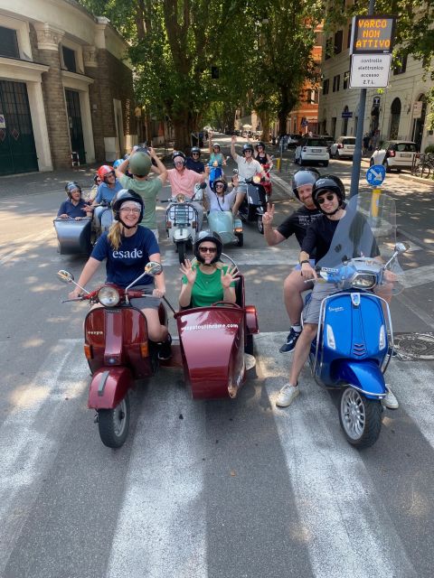 Rome: Highlights Vespa Sidecar Tour with Coffee and Gelato - From Piazza Venezia to the Colosseum
