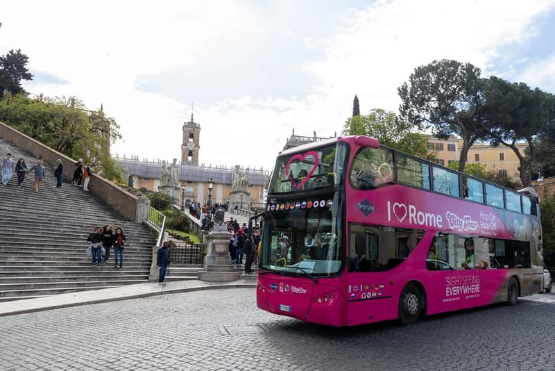 Rome: Hop-on Hop-off Sightseeing Bus Tour with Audioguide - Piazza Venezia and the Roman Forum views