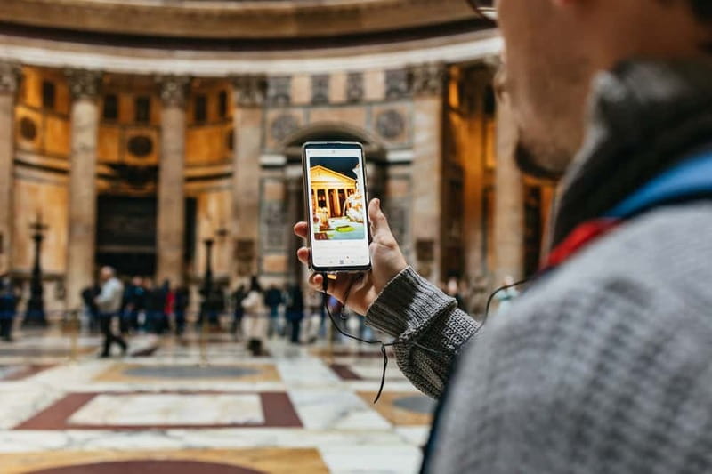 Rome: Pantheon Fast-Track Ticket and Official Audio Guide - Collecting your ticket on Via dei Bergamaschi
