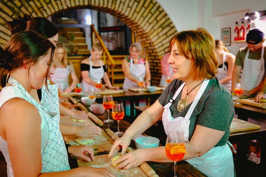 Rome: Spritz & Spaghetti Cooking Class - Making pasta from flour to fettuccine