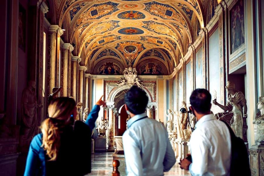 Rome: Vatican & Sistine Chapel Tour + Optional Colosseum - The Pinecone Courtyard sets the tone
