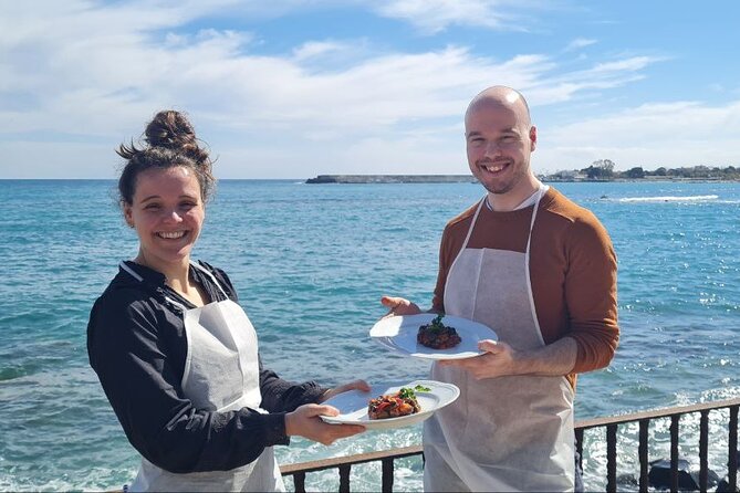 Seaview Cooking Class & Taormina local flavors with Chef Mimmo - Learning caponata, sauces, and fresh pasta