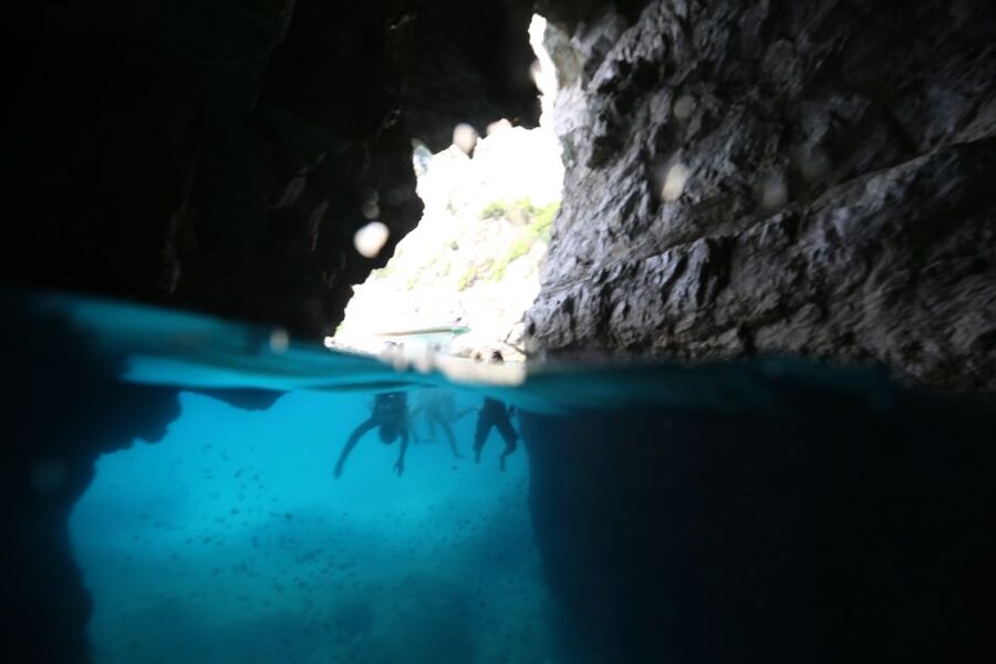Sorrento: Capri and Blue Grotto Boat Cruise with Drinks - The Sorrento Coast before Capri