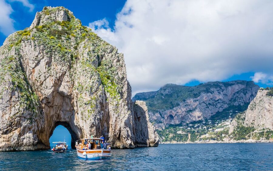 Sorrento: Capri and Blue Grotto Boat Cruise with Drinks - Faraglioni, Villa Malaparte, and Punta Carena
