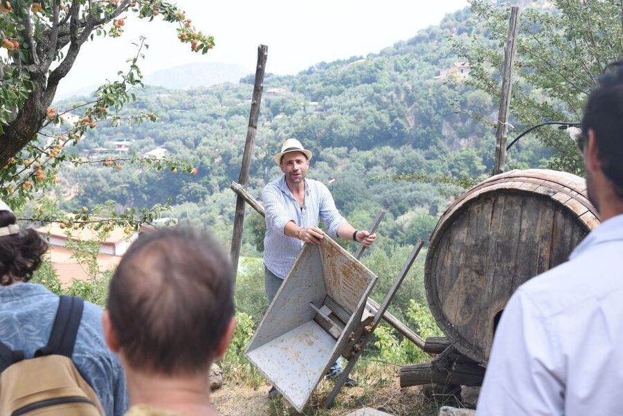 Sorrento: Farm Tour with Cheese Tasting & Pizza Making Class - Riding from Sorrento to the hills above the Gulf of Naples