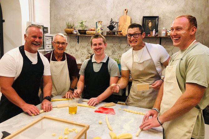 Super Fun Pasta & Gelato Class by Vatican with Wine + Oil Tasting - Eating the handmade pasta you prepared