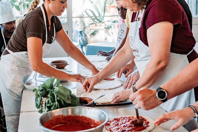 Toss, Bake, Cheers! - Sorrento Pizza Making Class with Wine - Olive oil and mozzarella before the flour