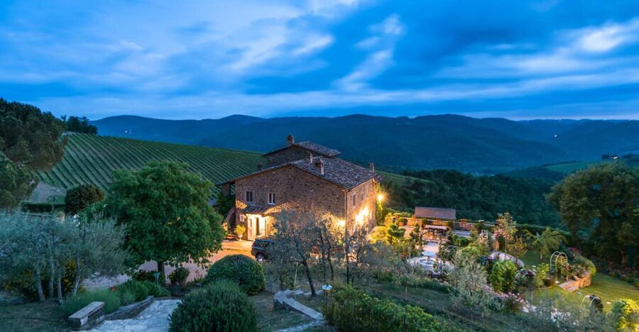 Total Immersion Wine Tour in Chianti - The roof of the cellar and the Black Rooster story