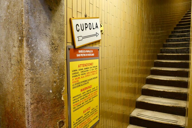 Tour of St Peter's Basilica with Dome Climb and Grottoes - The dome climb, from mosaic close-ups to Rome views