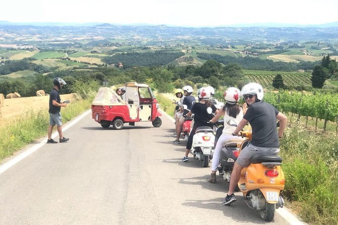 Tuscany Vespa Tour from Florence with Wine Tasting - Learning to ride before the real route
