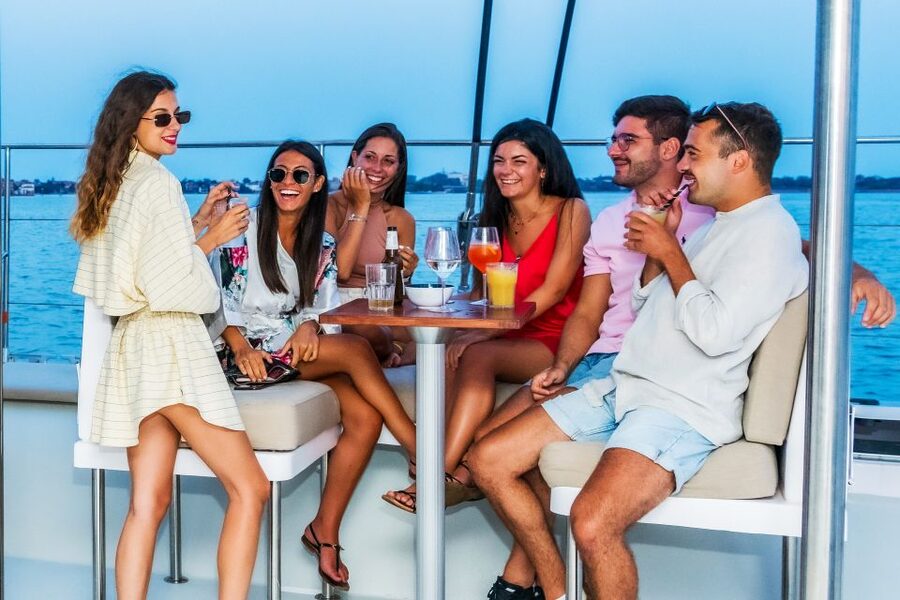 Venice: Catamaran Sunset Jazz Cruise with Aperitivo - The Giudecca Canal changes the angle completely
