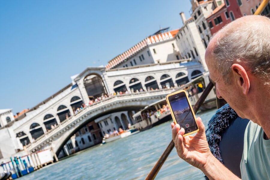 Venice: Shared Gondola Ride Across the Grand Canal - The Rialto Bridge area