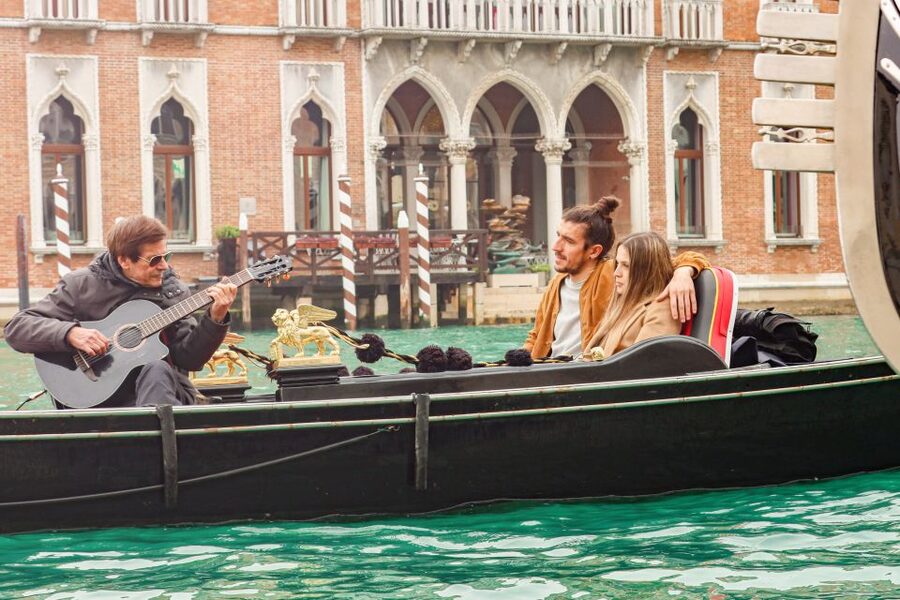 Venice: Shared Gondola Ride and Serenade - What you see from the water