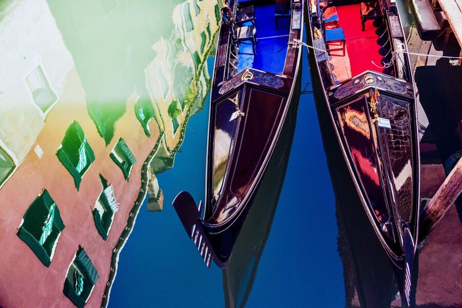 Venice: Shared Gondola Ride through the Lagoon City - Santa Maria della Salute and the curve of the lagoon