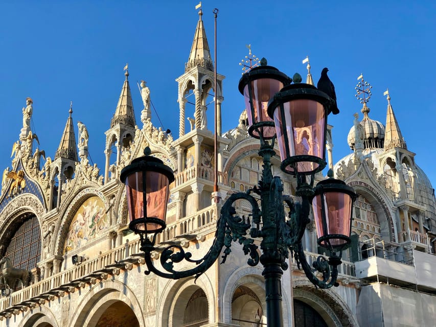 Venice: St. Mark's Basilica Ticket with Audio Guide - Inside the basilica: five domes and 8,000 square meters of mosaics