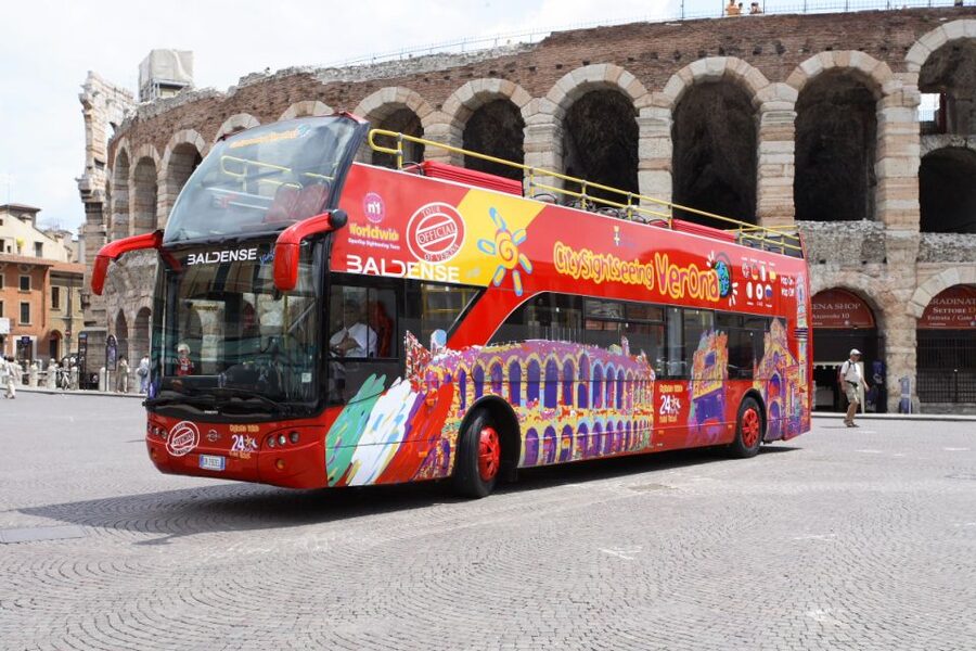 Verona: Hop-on Hop-off Tour 24 or 48-Hour Ticket - Blue route: Roman Theatre and Verona from above