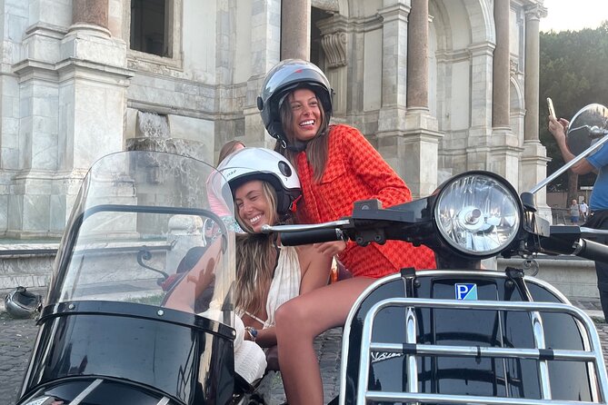 Vespa Sidecar Tour By Night with Pickup - Trastevere, gelato, and an Italian coffee break